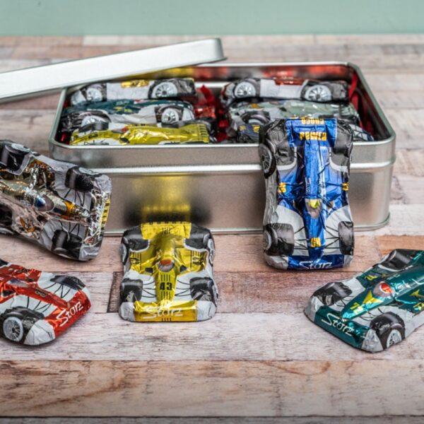 Gin Tin of Chocolate Formula 1 Cars for sale at The Classic Motor Hub