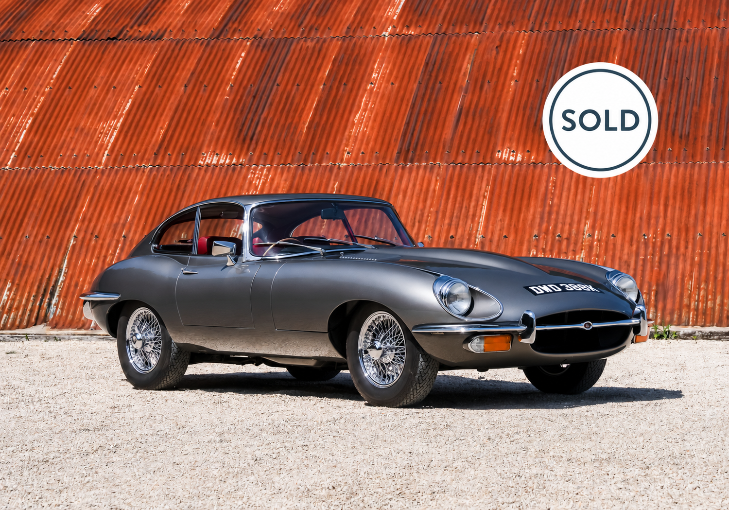 Classic Jaguar E-Type with Sold Badge